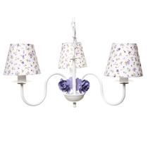 Lustre 3L Simples 3 Flores P Lilás Quarto Bebê Infantil Menina Lustre 3L Simples 3 Flores P Lilás Quarto Bebê Infantil Menina