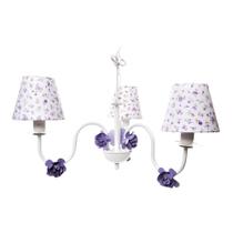 Lustre 3L Simples 6 Flores P Lilás Quarto Bebê Infantil Menina Lustre 3L Simples 6 Flores P Lilás Quarto Bebê Infantil Menina