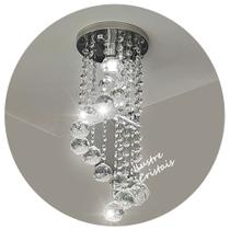 Lustre Acrílico Cristal Alto Brilho 30 Cm De Altura