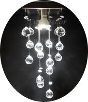 Lustre Acrílico Modelo Chuva Pontuda Pra Sala Em Lustre Acrílico Modelo Chuva Pontuda Pra Sala Em