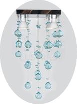 Lustre Acrílico Para Quarto Sala Vai Montado Base 20x20cm