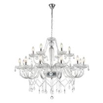 Lustre anjou cromado e transparente (d)82cm (a)100cm 18xe14 720w - jf118c