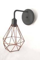 Lustre Arandela Aramado Diamante Cobre 24x28 Cm Lustre Arandela Aramado Diamante Cobre 24x28 Cm