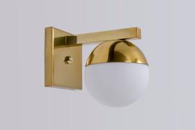 Lustre Arandela Bola 12cm Globo Dourado 230