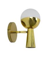Lustre Arandela Cone Articulável Bola 12cm Globo Dourado 238