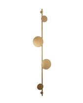 Lustre Arandela Disco Eclipse Luz Indireta Dourado 160cm 661