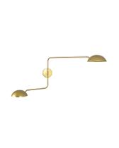 Lustre Arandela Dome Dupla Articulada Industrial Dourado 430
