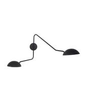 Lustre Arandela Dome Dupla Articulada Industrial Preto 394