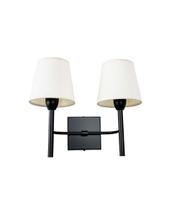 Lustre Arandela Dupla Cúpula Cone Preto 260 Lustre Arandela Dupla Cúpula Cone Preto 260