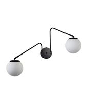 Lustre Arandela Duplo Zig Zag Bola Globo Preto 373 Lustre Arandela Duplo Zig Zag Bola Globo Preto 373