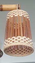 Lustre arandela palha e bambu