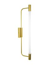 Lustre Arandela Slim Tubular T8 65cm Dourado Fosco 295