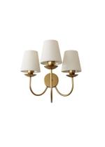 Lustre Arandela Tocheiro Tripla 03 Cúpulas Cone Dourado 784
