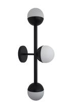 Lustre Arandela Tripla Três Bolas Globo Preto 232 Lustre Arandela Tripla Três Bolas Globo Preto 232