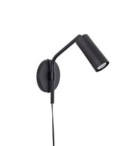 Lustre Arandela Tubo Mini Cilindro Articulada Preto 359
