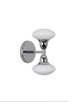 Lustre Arandela Vidro Duplo Asteroide Disco Cromado 808
