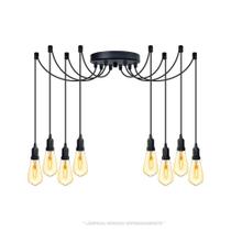 Lustre Aranha Com 8 Pendentes De 2 M + Soquetes Lustre Aranha Com 8 Pendentes De 2 M + Soquetes