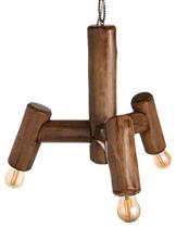 Lustre Aranha Em Madeira Rústica Lustre Aranha Em Madeira Rústica