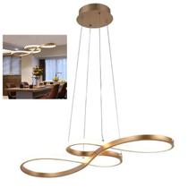 Lustre Arco Infinito LED 3 em 1 Pendente Iluminaçao Hall de Entrada Restaurante Hotel Sala Recepçao Sala de Jantar Comercial Residencial Decoraçao