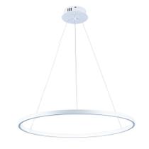 Lustre Aro Led Integrado Luminária de Teto Pendente Sala Quarto Moderno Luxuoso 1 Aro Arco Anel Ring 60cm 29W 6500K Luz Branca Pronto para Instalar