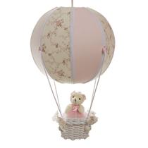 Lustre Balão Bolinha Ursa Rosa Quarto Bebê Infantil Menina - Potinho de mel