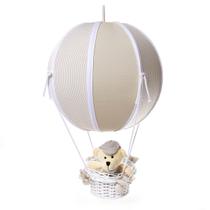 Lustre Balão Bolinha Urso Bege Quarto Bebê Infantil Menino