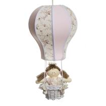 Lustre Balão Cintura Rosa Quarto Bebê Infantil Menina