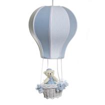 Lustre Balão Cintura Urso Azul Quarto Bebê Infantil Menino