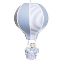 Lustre Balão Grande Azul Com Ursinho Quarto Bebê Infantil