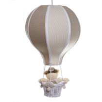 Lustre Balão Grande Bege Com Boneco Quarto Bebê Infantil