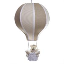 Lustre Balão Grande Bege Com Ursinho Quarto Bebê Infantil Menina Menino Lustre Balão Grande Bege Com Ursinho Quarto Bebê Infantil Menina Menino