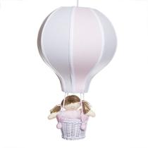 Lustre Balão Grande Rosa Com Boneca Quarto Bebê Infantil