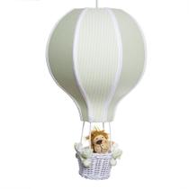 Lustre Balão Grande Verde Com Leão Quarto Bebê Infantil