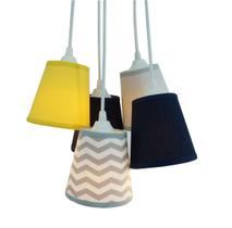 Lustre Bebê Chevron Crie Casa Cinza, Amarelo e Azul Mar