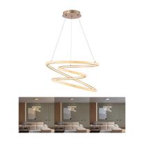 Lustre Boreal Pendente LED Cristal CHAMPAGNE 3 Tons de Luz