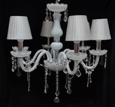 Lustre Candelabro com Cristal 6 Braços