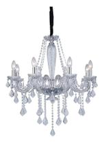 Lustre candelabro cristal k9 legítimo 8 braços maria tereza bivolt