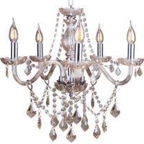 Lustre Candelabro de Cristal Legítimo France Nice 5 braços E14 Lustre Candelabro de Cristal Legítimo France Nice 5 braços E14