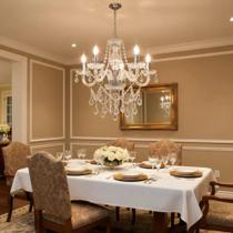 Lustre Candelabro de Cristal Legítimo France Nice 5 braços E14