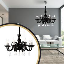 Lustre Candelabro Zarek Preto - Mantra