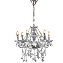 Lustre Clássico Cristal Sala Candelabro France Nice 6 Braços