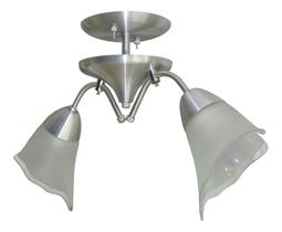 Lustre Com 2 Hastes E 2 Tulipas Ideal Para Sala ou Quarto - Vidro Flor Lustre Com 2 Hastes E 2 Tulipas Ideal Para Sala ou Quarto - Vidro Flor
