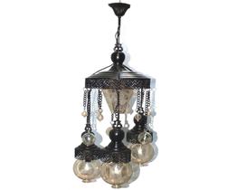 Lustre Com Esferas Douradas Em Vidro Metal Exclusivo Vintage