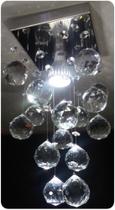 Lustre com pendente e cristais transparentes para sua casa modelo chuva