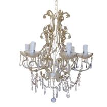 Lustre com Pingentes 43cm Candelabro 6 Braços Lâmpadas E14 Acrílico. Lustre com Pingentes 43cm Candelabro 6 Braços Lâmpadas E14 Acrílico.
