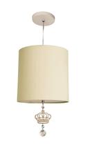 Lustre Coroa Com Cristal Quarto Menina 25X25 Cru