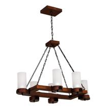 Lustre Country 1206E Luminária Rústica 6 Lâmpadas Luminárias Müller Lustre Country 1206E Luminária Rústica 6 Lâmpadas Luminárias Müller