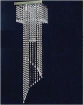 Lustre Crist. Acril. Comp. 1,20m Base31cm Inox Esp P/1lam 31311201