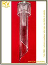 Lustre Cristais Acrilic 1,50m Base 40cm P/ 1 Lampada 401501 Lustre Cristais Acrilic 1,50m Base 40cm P/ 1 Lampada 401501