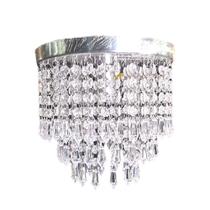 Lustre Cristal Acrilico Life Base Redonda Polida